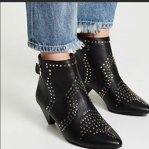 Joie Bickson leather studded booties 6-6.5
